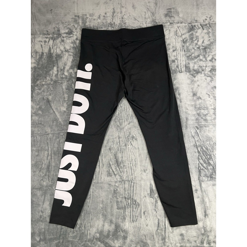 Nike Sportswear Women Ankle Leggings Black/White Logo XL Elastic Waist Stretch - Picture 14 of 15